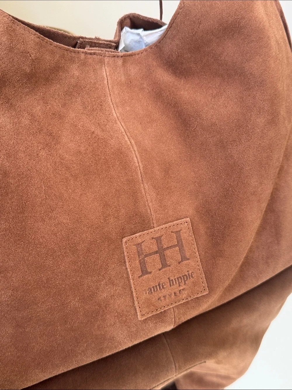 Haute Hippie Brown Suede Hobo Shoulder Bag